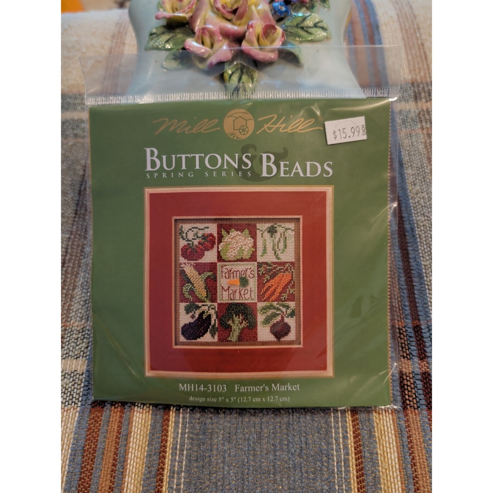 New Kit Mill Hill Buttons Beads Spring Series Farmer's Market MH14-3103